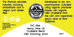 HempCBD Crystalline and Olive Oil Blend 1000mg THC FREE